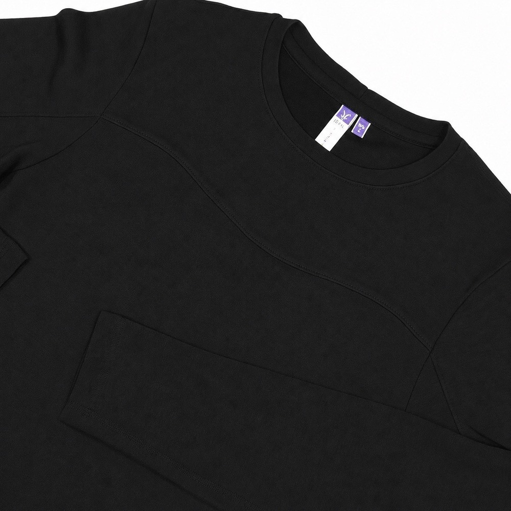 Vintage Ibex Womens L Black Merino Wool Long Sleeve Top USA Made Base Layer FLAW